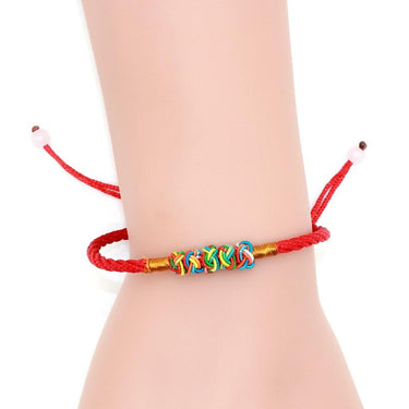 Hand woven Red Rope & Pineapple Knot Good Luck Bracelet